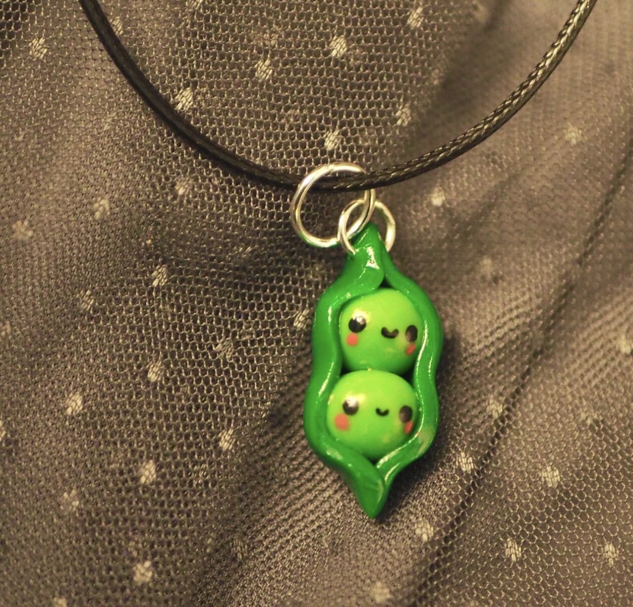 Two peas in a pod necklace