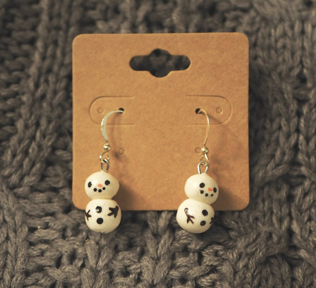 Snowman earrings