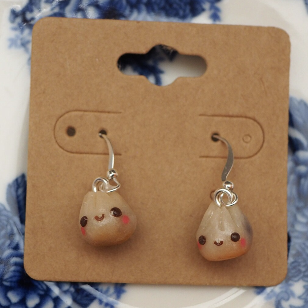 Soup dumpling earrings