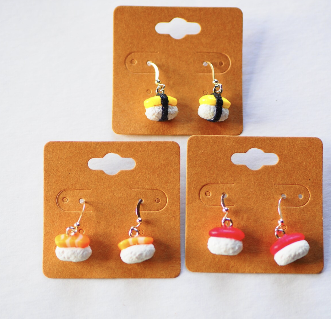 Sushi earrings